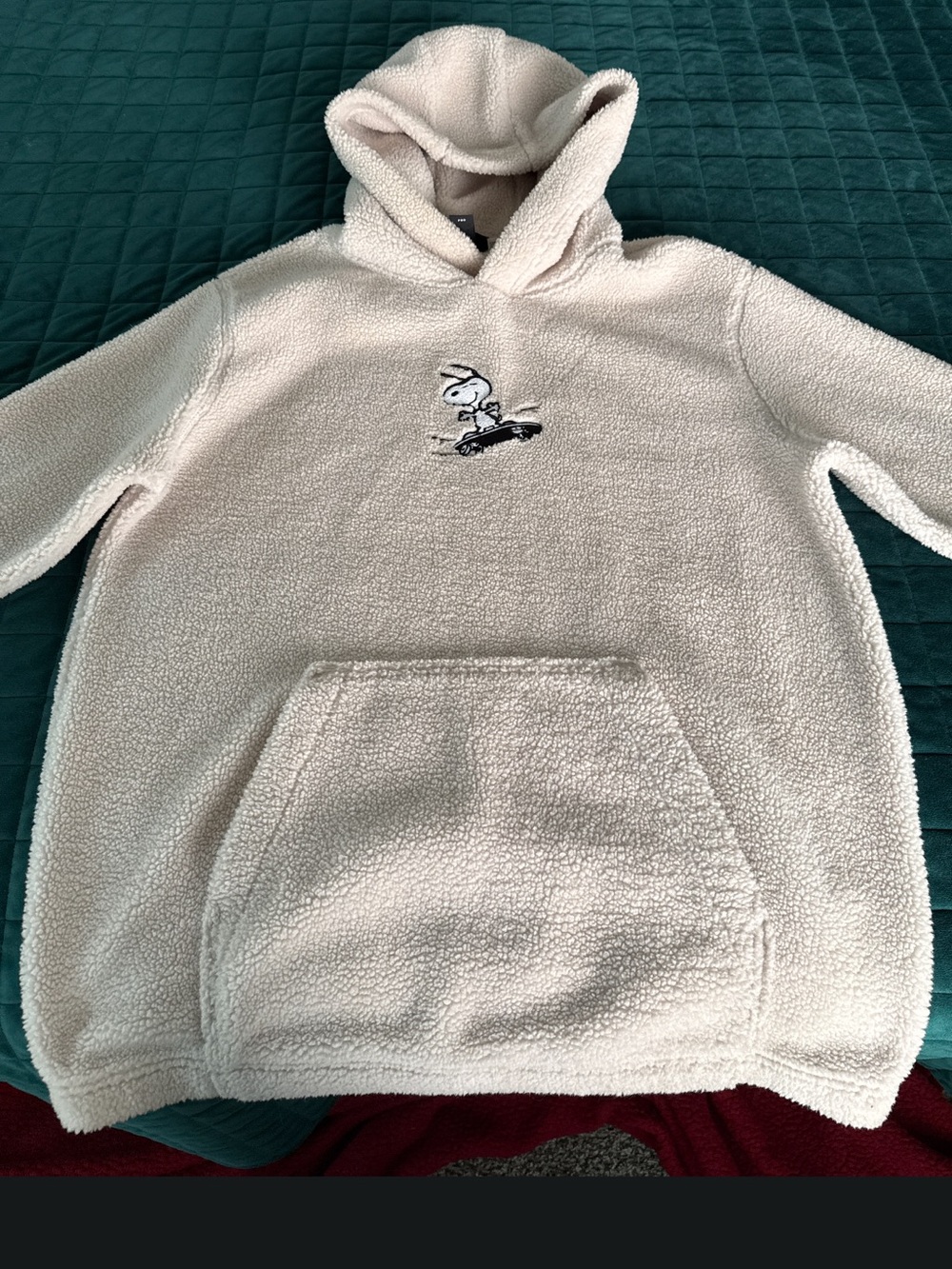 Vintage Peanuts Snoopy H&M Teddy Sherpa Fleece Hoodie